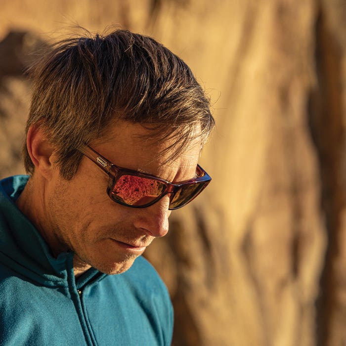 Suncloud Mayor Series Sunglasses, Evolve, Crystal Amber, Polarized, Red Mirror Lens
