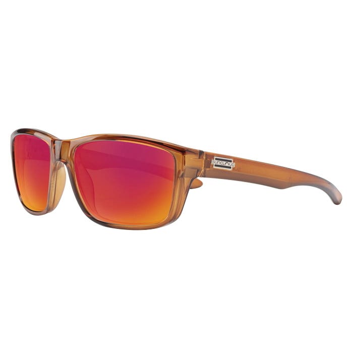 Suncloud Mayor Series Sunglasses, Evolve, Crystal Amber, Polarized, Red Mirror Lens