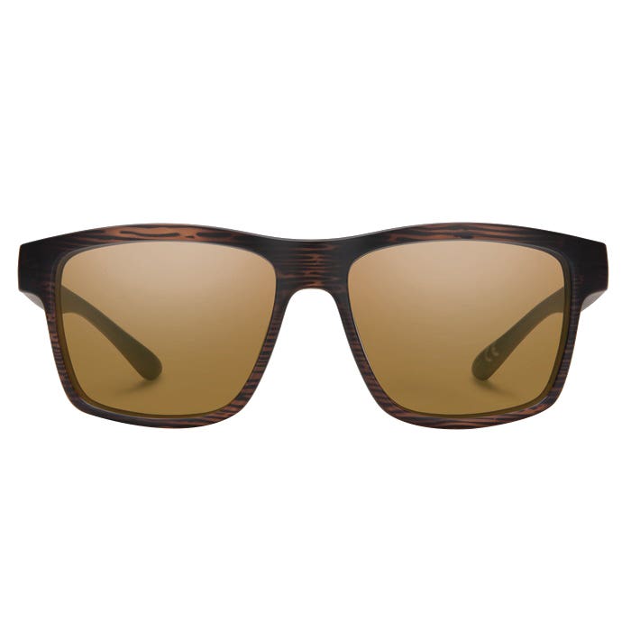 Suncloud A-Team Series Sunglasses, Evolve, Rectangular, Plastic, Burnished Brown, Polarized, Brown Lens