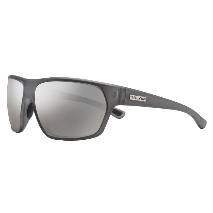 Suncloud Boone Series Sunglasses, Evolve, Plastic, Matte Silver Gray, Polarized, Silver Mirror Lens