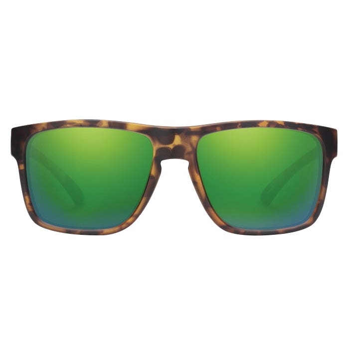 Suncloud Rambler Series Sunglasses, Evolve, Nylon, Matte Tortoise, Polarized, Green Mirror Lens