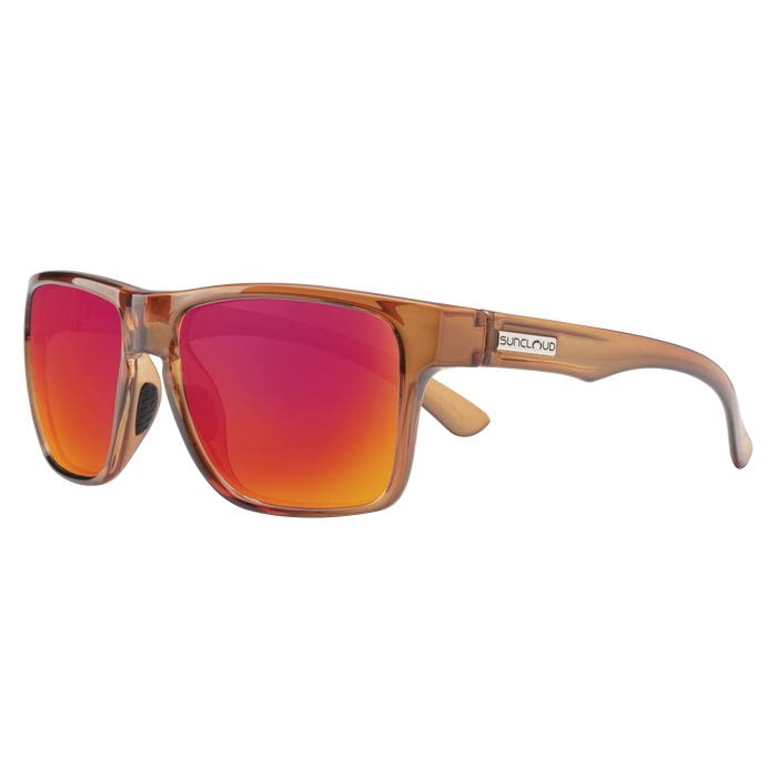 Suncloud Rambler Series Sunglasses, Evolve, Nylon, Crystal Amber, Polarized, Red Mirror Lens