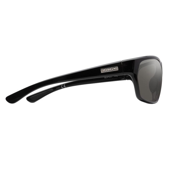 Suncloud Boone Series Sunglasses, Evolve, Plastic, Black, Polarized, Gray Lens