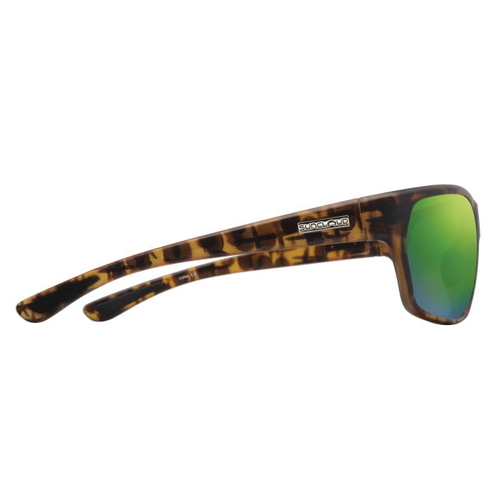 Suncloud Boone Series Sunglasses, Evolve, Matte Tortoise, Polarized, Green Mirror Lens