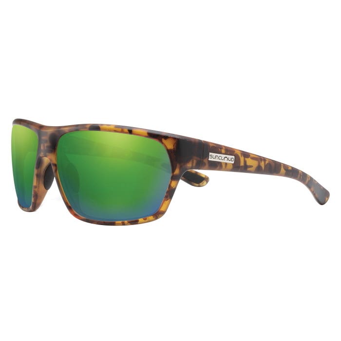 Suncloud Boone Series Sunglasses, Evolve, Matte Tortoise, Polarized, Green Mirror Lens