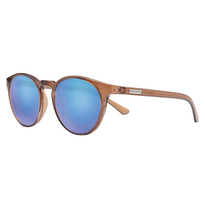 Suncloud Metric Series Sunglasses, Evolve, Transparent Brown, Polarized, Blue Mirror Lens