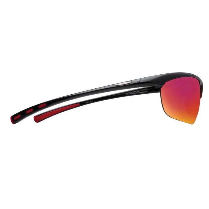 Suncloud Zephyr Series Sunglasses, Evolve, Black, Polarized, Red Mirror Lens