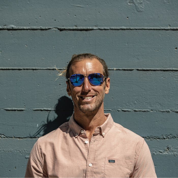 Suncloud Aviator Series Sunglasses, Plastic, Silver, Polarized, Blue Mirror Lens
