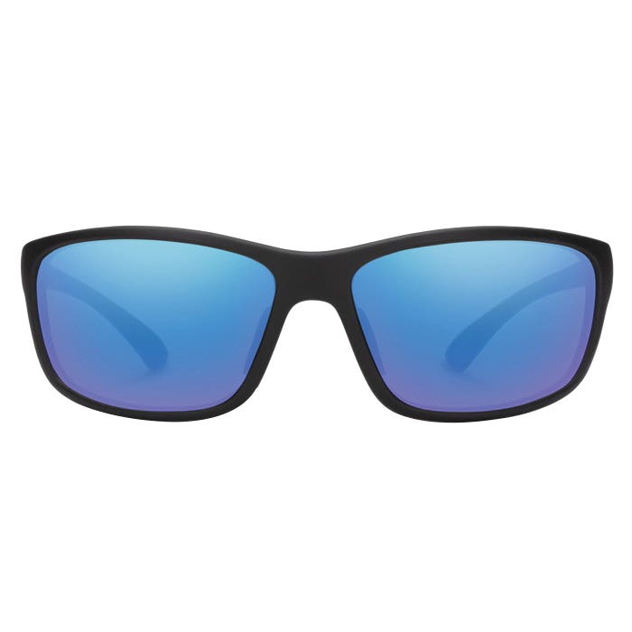 Suncloud Sentry Series Sunglasses, Evolve, Nylon, Matte Black, Polarized, Blue Mirror Lens