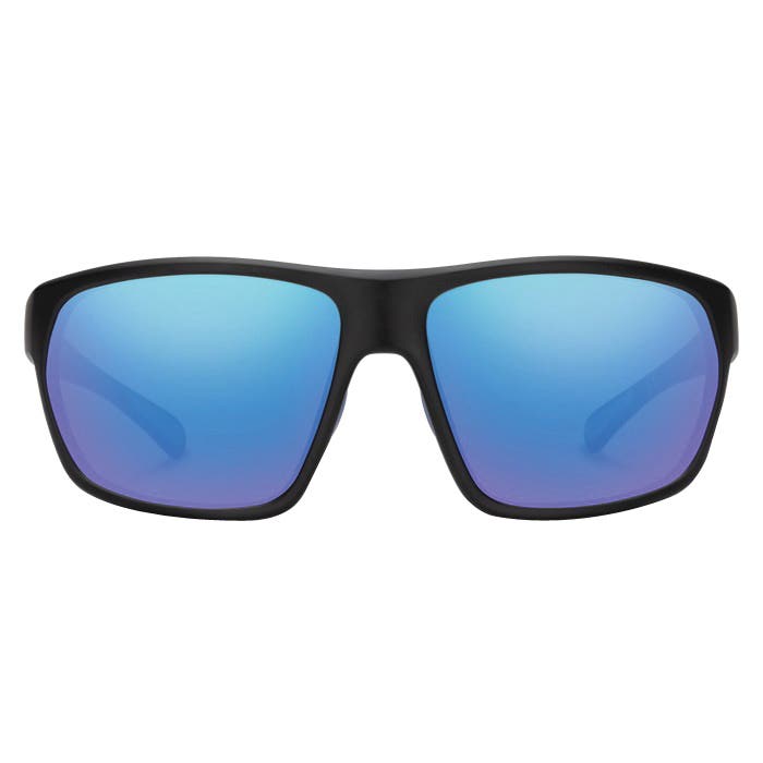 Suncloud Boone Series Sunglasses, Evolve, Plastic, Matte Black, Polarized, Blue Mirror Lens