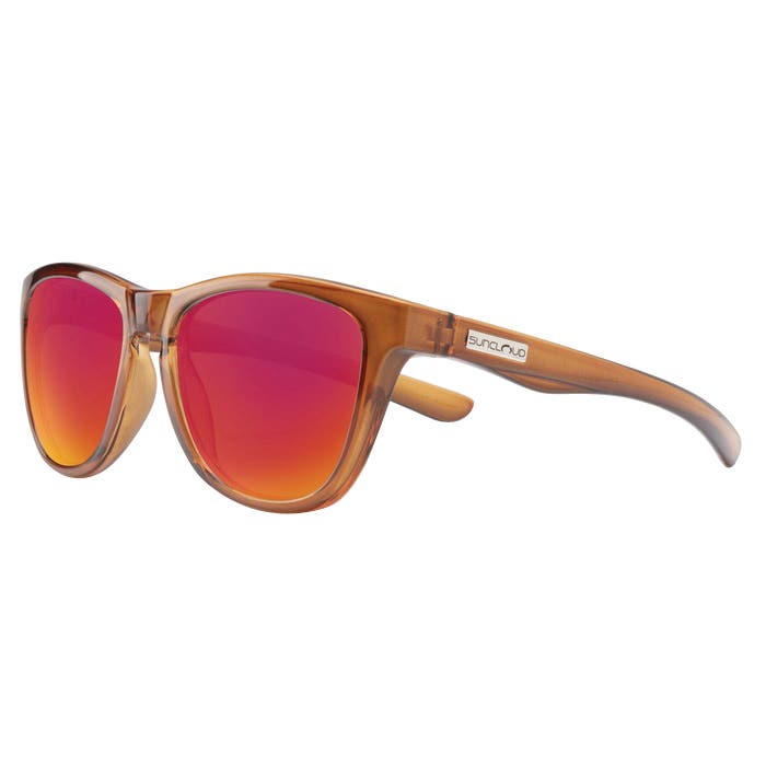 Suncloud Topsail Series Sunglasses, Evolve, Cat Eye, Crystal Amber, Polarized, Red Mirror Lens