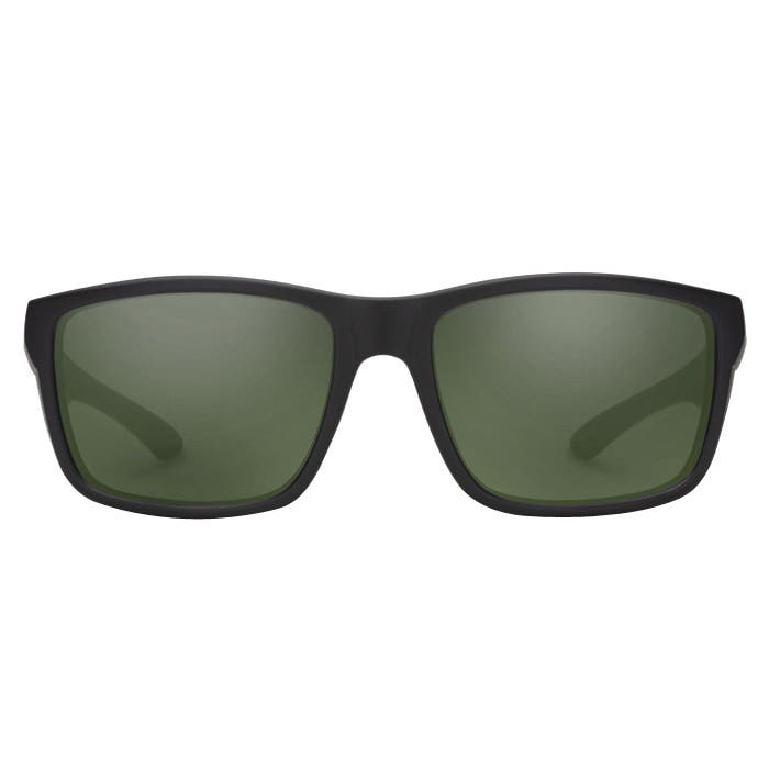 Suncloud Mayor Series Sunglasses, Evolve, Black, Polarized, Gray Green Lens