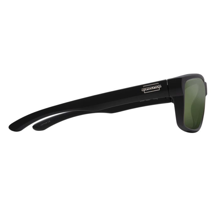 Suncloud Mayor Series Sunglasses, Evolve, Black, Polarized, Gray Green Lens