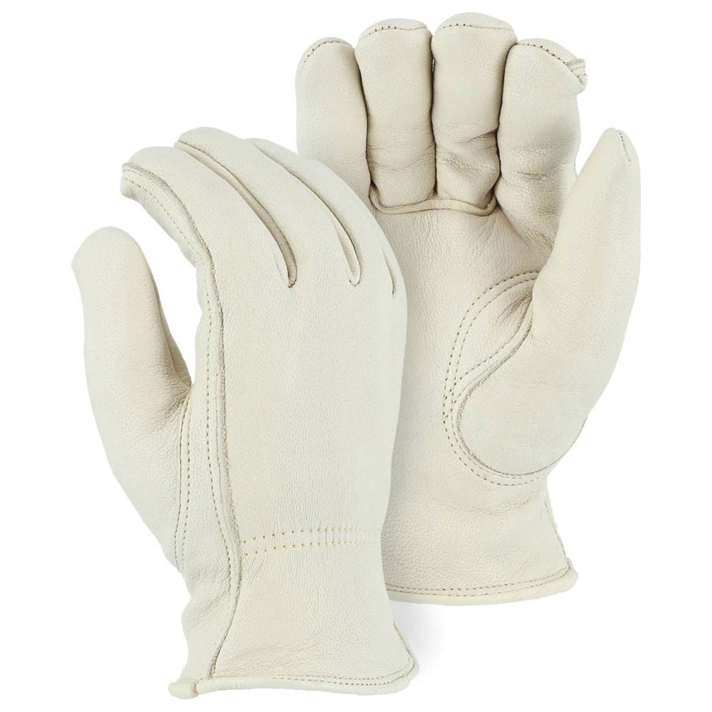 Yellowstone GLOVES 788GB-XL Gloves, XL, Keystone Thumb, Rolled-Hem, Shirred Elastic Cuff, Gemsbok Leather
