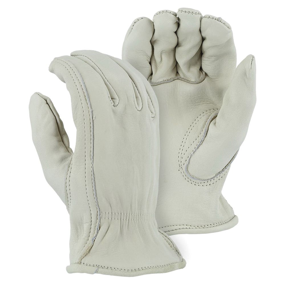 Yellowstone GLOVES 755GCI-M Premium Gloves, M, Keystone Thumb, Rolled-Hem Cuff, Cowhide Leather