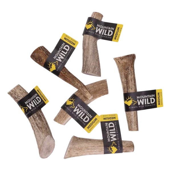 Mountain Wild 10017 Whole Antler Chew, M, Wild Elk, 20 to 45 lb