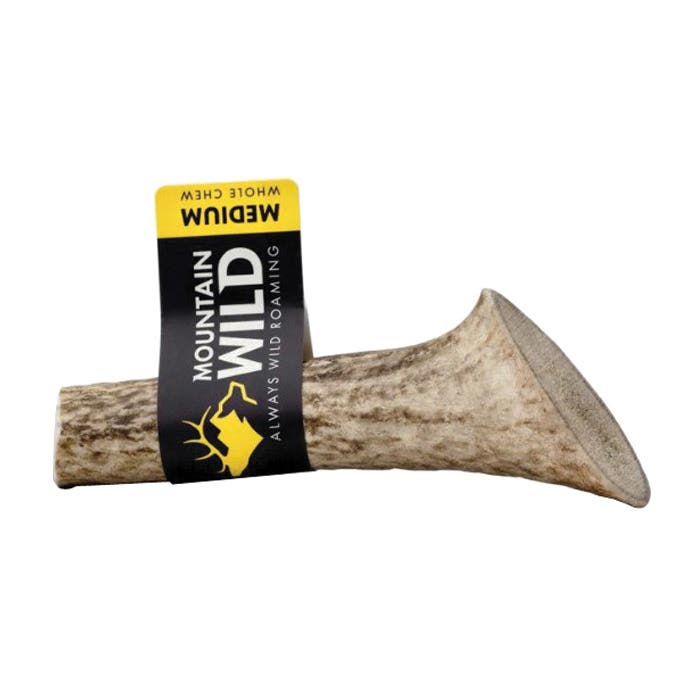 Mountain Wild 10017 Whole Antler Chew, M, Wild Elk, 20 to 45 lb