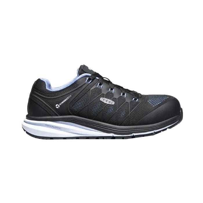 Keen Vista Energy Series Light-Duty Work Shoes, 10, W, Black/Hydrangea, Lace-Up