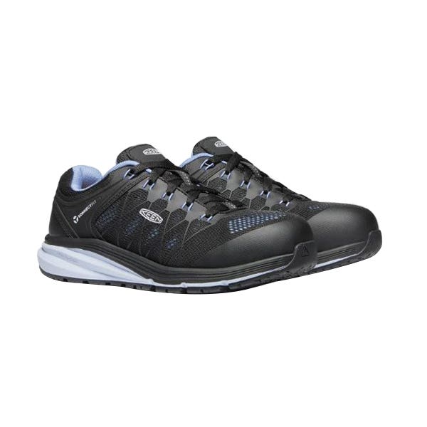 Keen Vista Energy Series Light-Duty Work Shoes, 10, W, Black/Hydrangea, Lace-Up