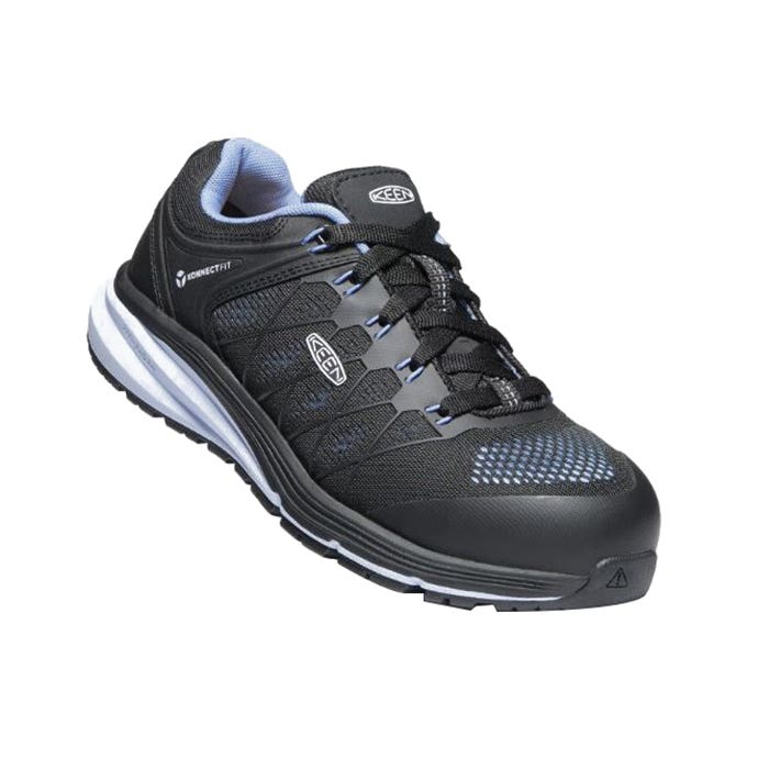 Keen Vista Energy Series Light-Duty Work Shoes, 8, M W, Black/Hydrangea, Lace-Up