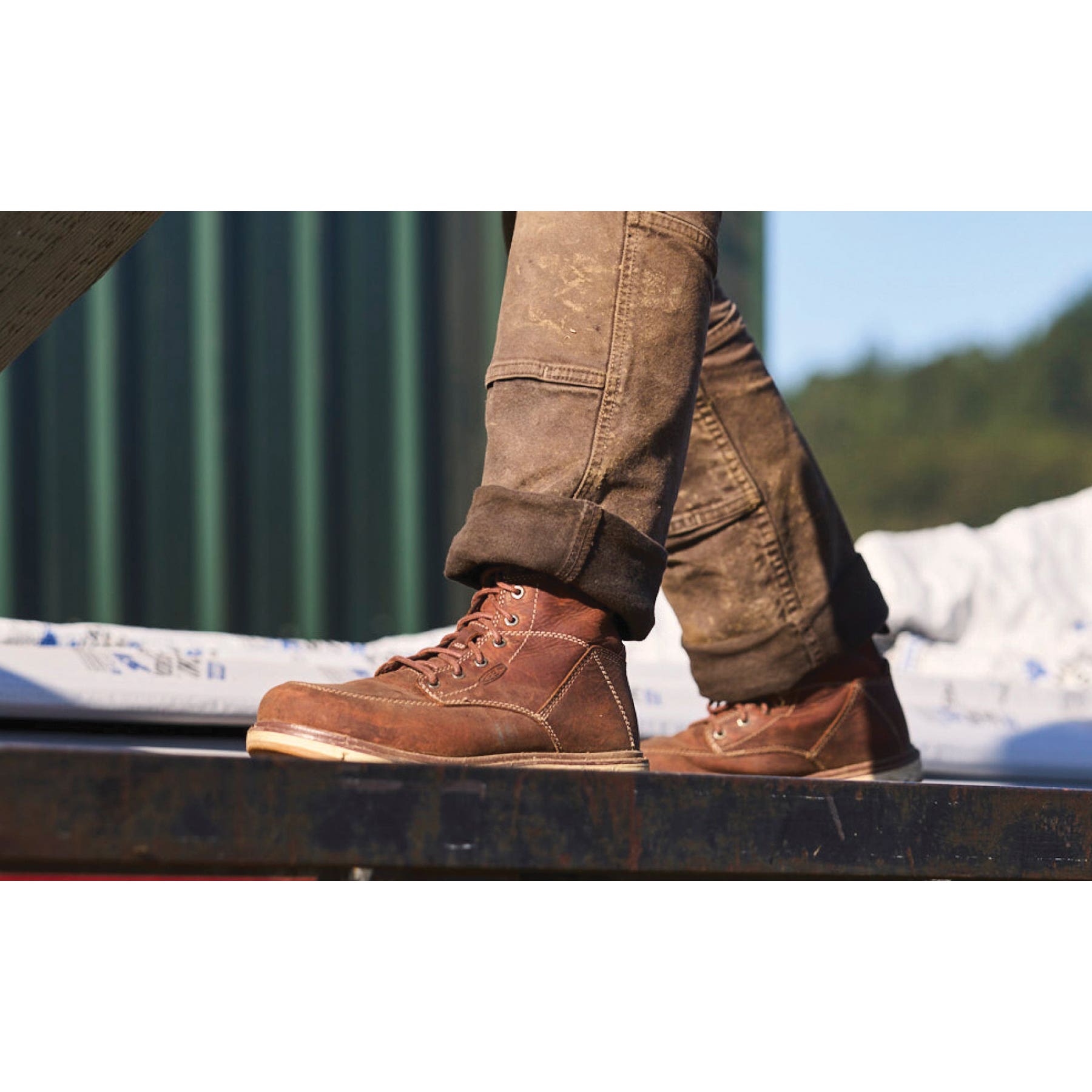 Keen San Jose Series Medium-Duty Work Boots, 10, M W, Gingerbread/Gum, Leather