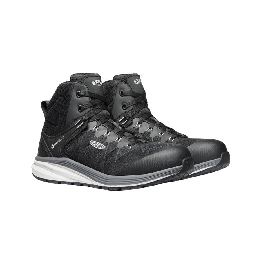 Keen Vista Energy Series Work Boots, 11, D W, Black/Vapor, Lace-Up