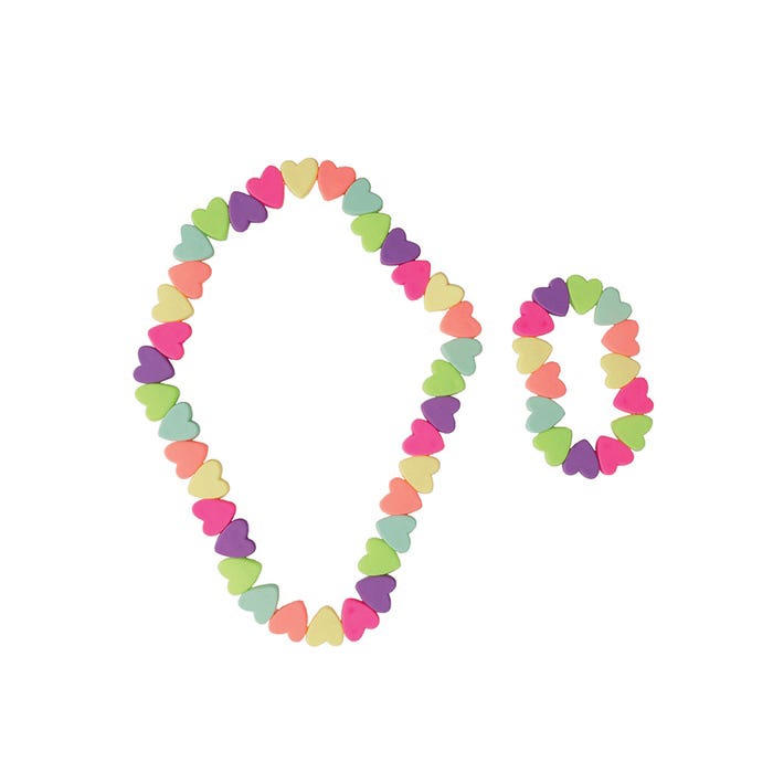 Great Pretenders Necklace and Bracelet Set, Sweet Tart Heart
