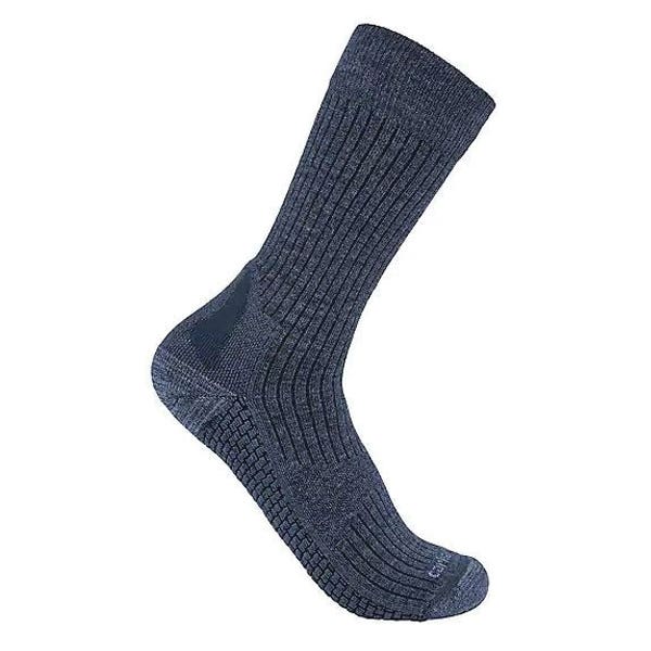 Carhartt Force Series Crew Socks, Midweight, XL, Navy Heather, Women's, Elastane/Merino Wool/Nylon