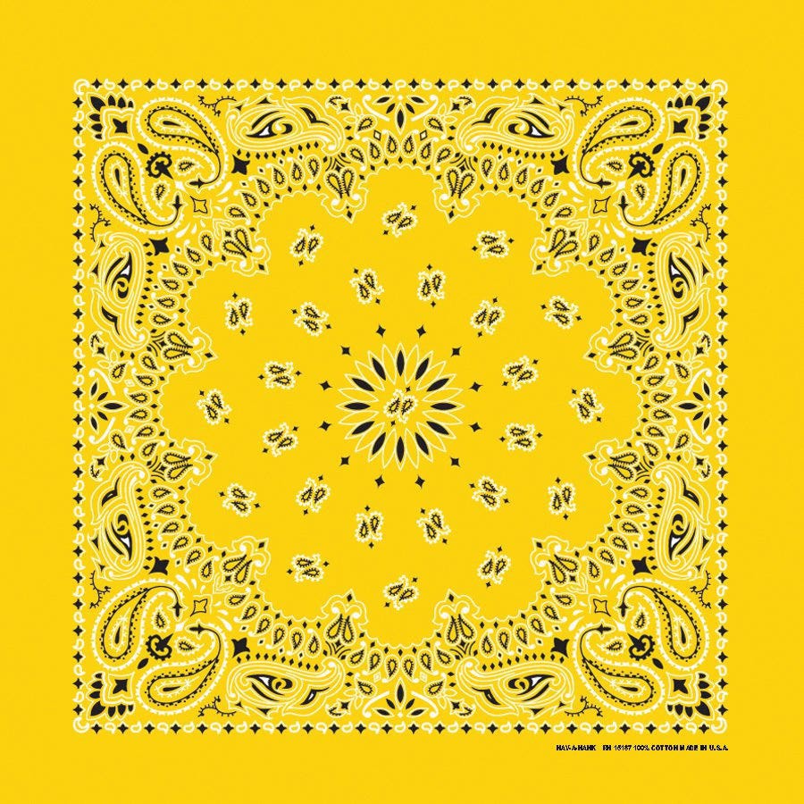 The Bandanna Co Bandana, Cotton, Lemon