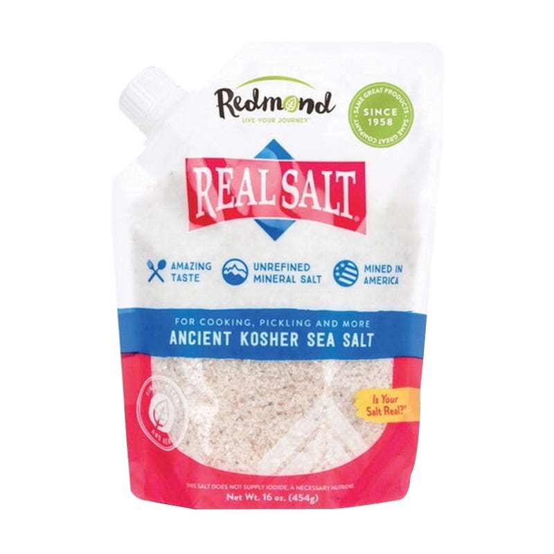 Real Salt Sea Salt, Ancient Kosher, 16 oz, Pouch
