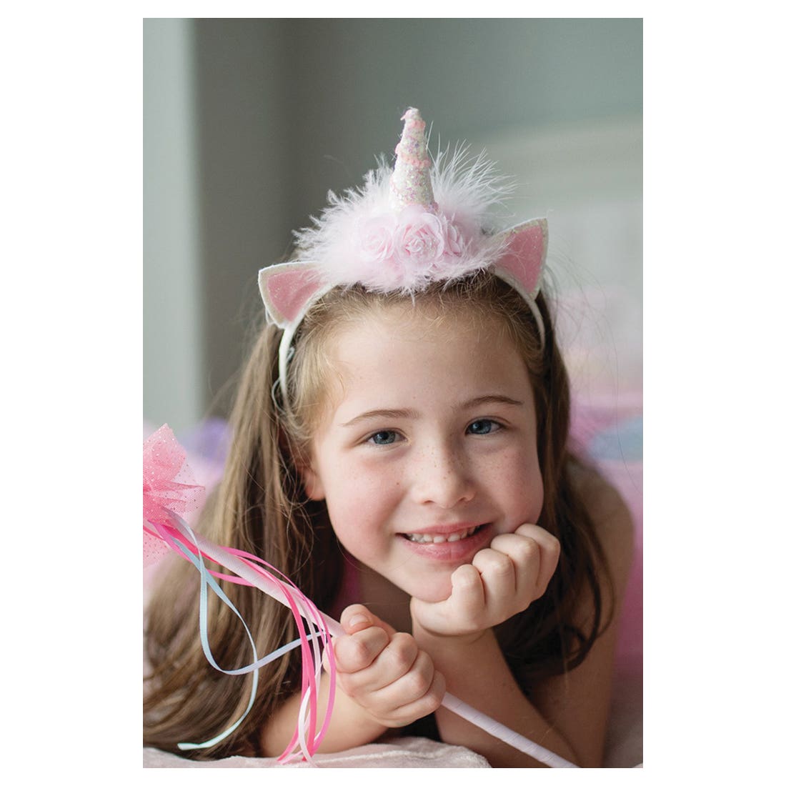 Great Pretenders Head Band, Pink/White