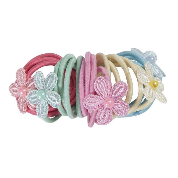 Great Pretenders Hair Band, Elastic, Blue/Magenta/Mint/Pink/White