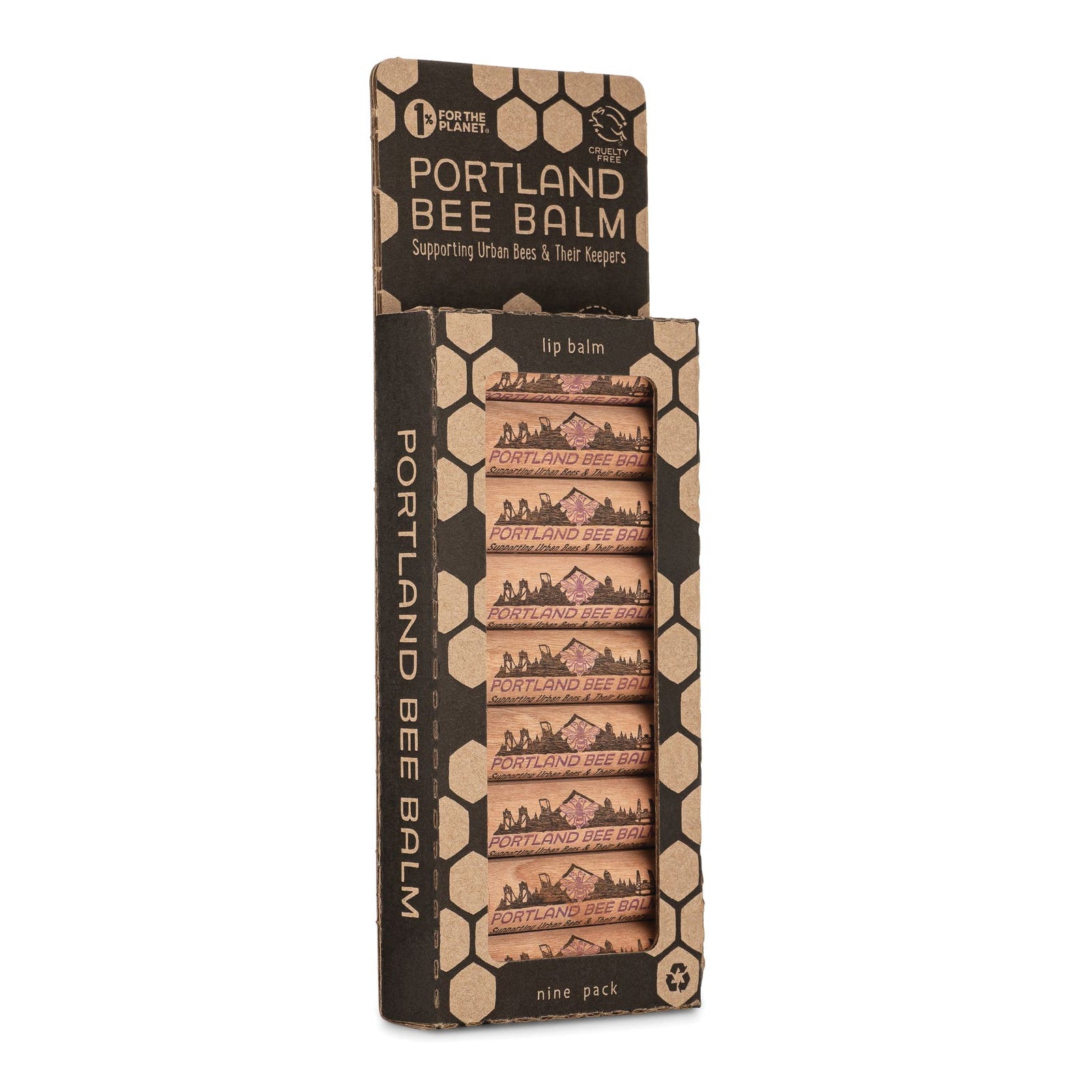 Portland Bee Balm Lip Balm, Lavender, 9 PK