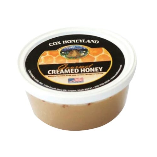 Cox Honeyland Creamed Honey, Raspberry, 6 oz, Tub