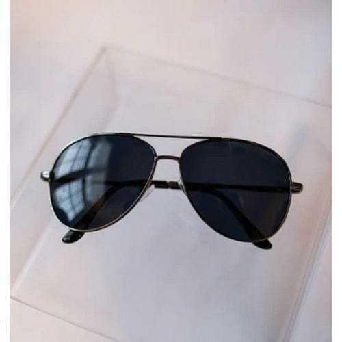 Front Porch Boutique Aviator Sunglasses, Copper, Black, Polarized