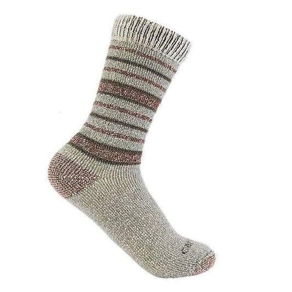 Carhartt Boot Socks, Women's, L, Acrylic/Elastane/Nylon/Wool, Moss Stripe