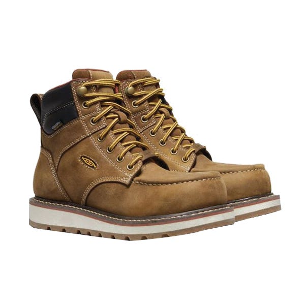 Keen Cincinnati Series Heavy-Duty Work Boots, 8, M W, Belgian/Sandshell, Leather, Lace-Up