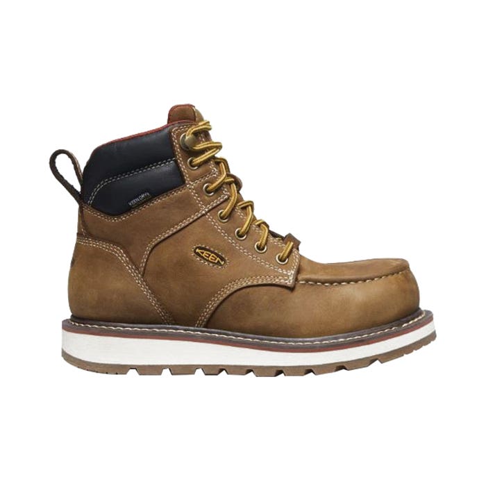 Keen Cincinnati Series Heavy-Duty Work Boots, 5, M W, Belgian/Sandshell, Leather, Lace-Up