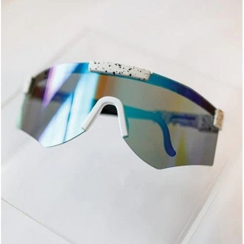 Front Porch Boutique Sport Shade Sunglasses, Polycarbonate, White, Polarized