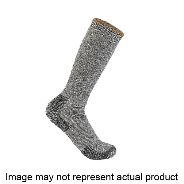 Carhartt Boot Socks, Men's, XL, Acrylic/Elastane/Nylon/Wool, Charcoal