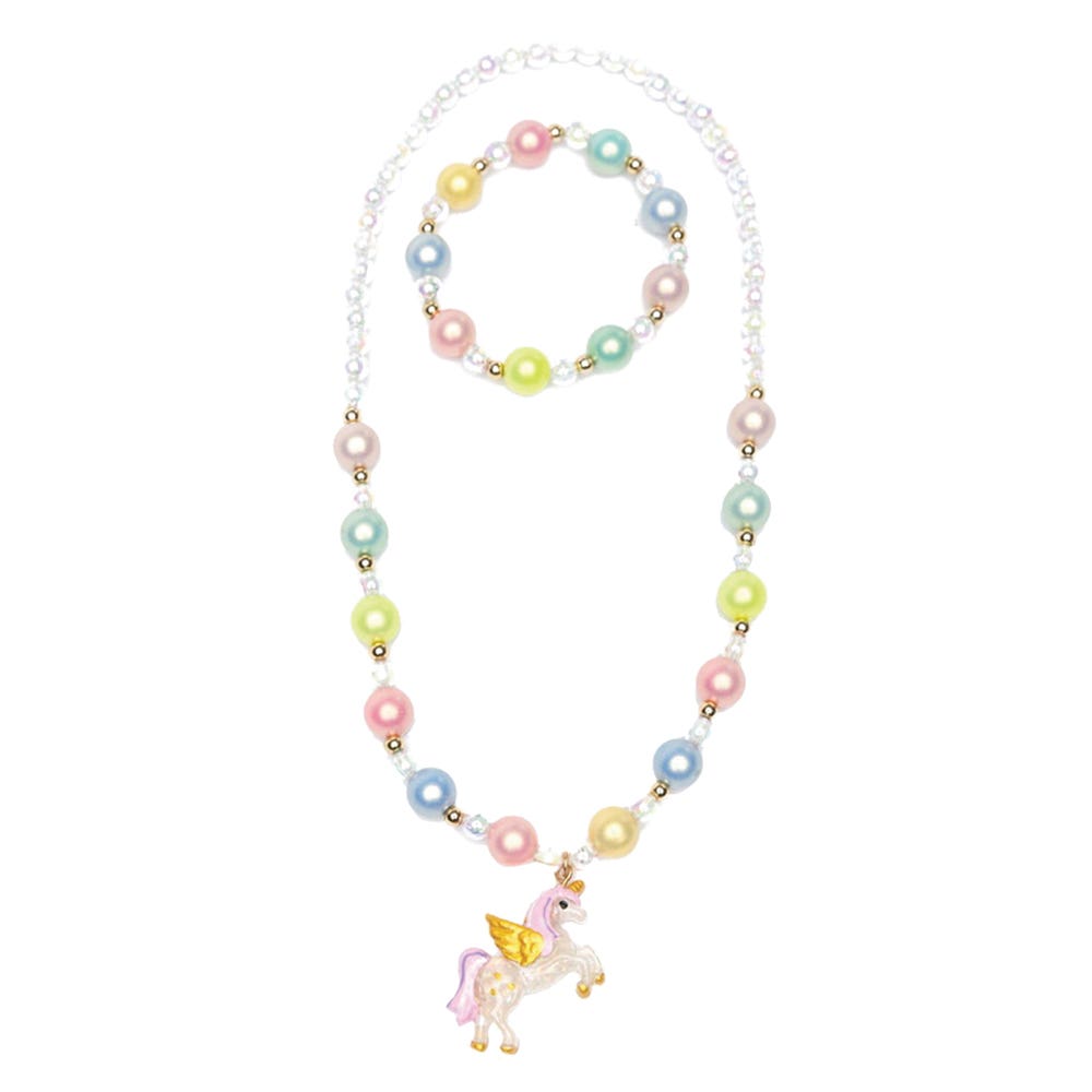 Great Pretenders Necklace and Bracelet Set, Happy Go Unicorn