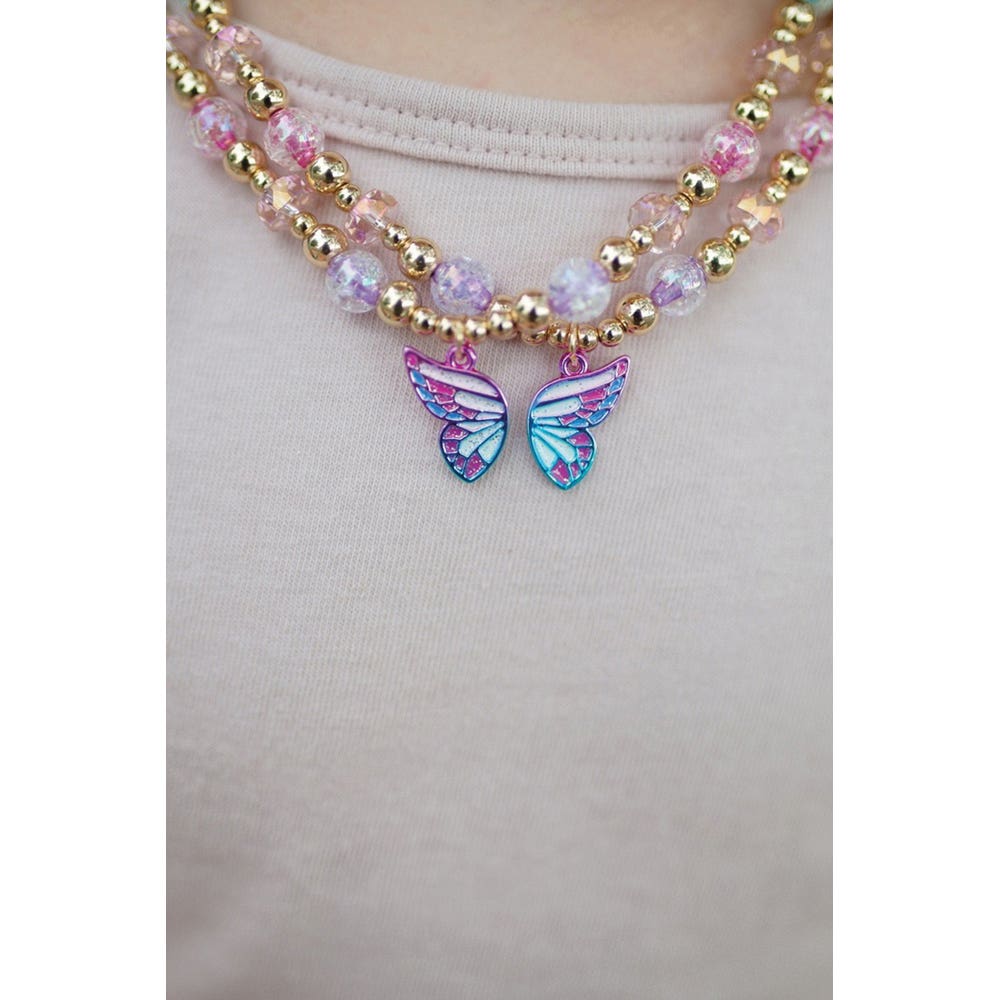 Great Pretenders Necklace, Butterfly Wishes BFF, Beads, Gold
