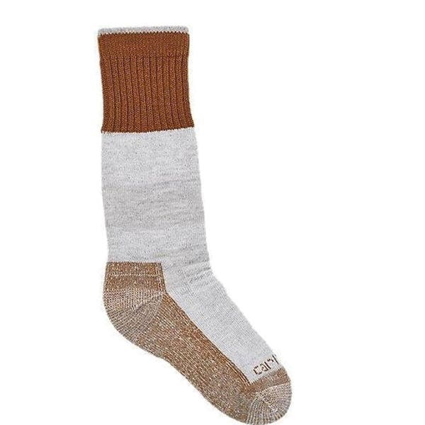 Carhartt Kid's Crew Socks, M, Acrylic/Cotton/Nylon/Polyester/Wool/Spandex, Carhartt Brown