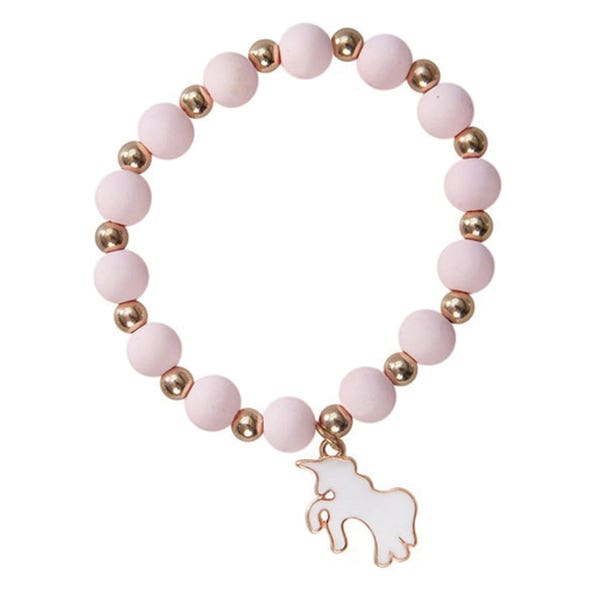 Great Pretenders Bracelet, Unicorn, Beads, Copper/Matte Pink