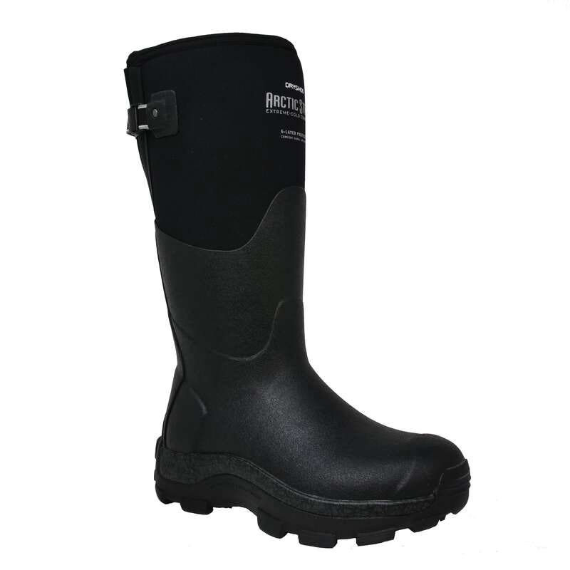 Dryshod West Pull-On Boots, 11, Black/Gray, Neoprene, Adjustable Strap, Insulated, -50 to 65 deg F