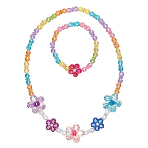 Great Pretenders Necklace and Bracelet Set, Flower, Beads