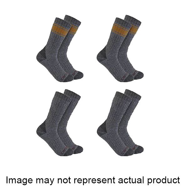 Carhartt Crew Socks, Men's, XL, Acrylic/Elastane/Nylon/Polyester/Wool, Multi-Color