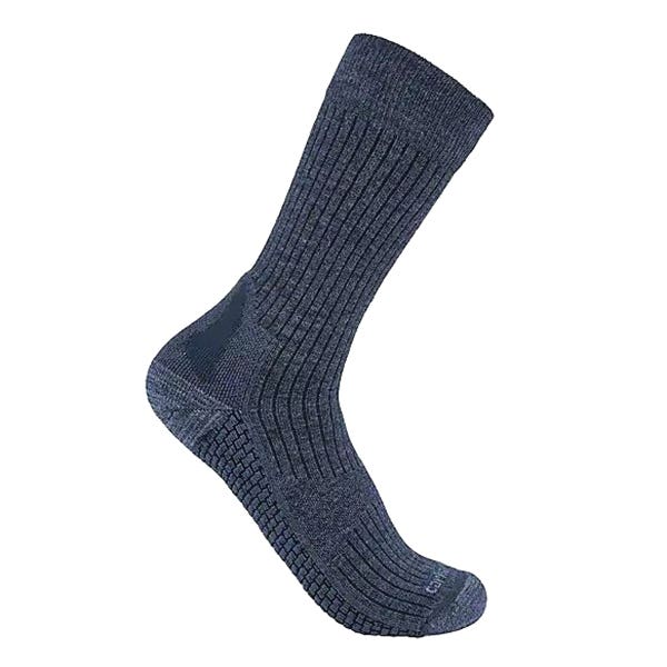 Carhartt Force Series Crew Socks, L, Navy Heather, Women's, Elastane/Merino Wool/Nylon