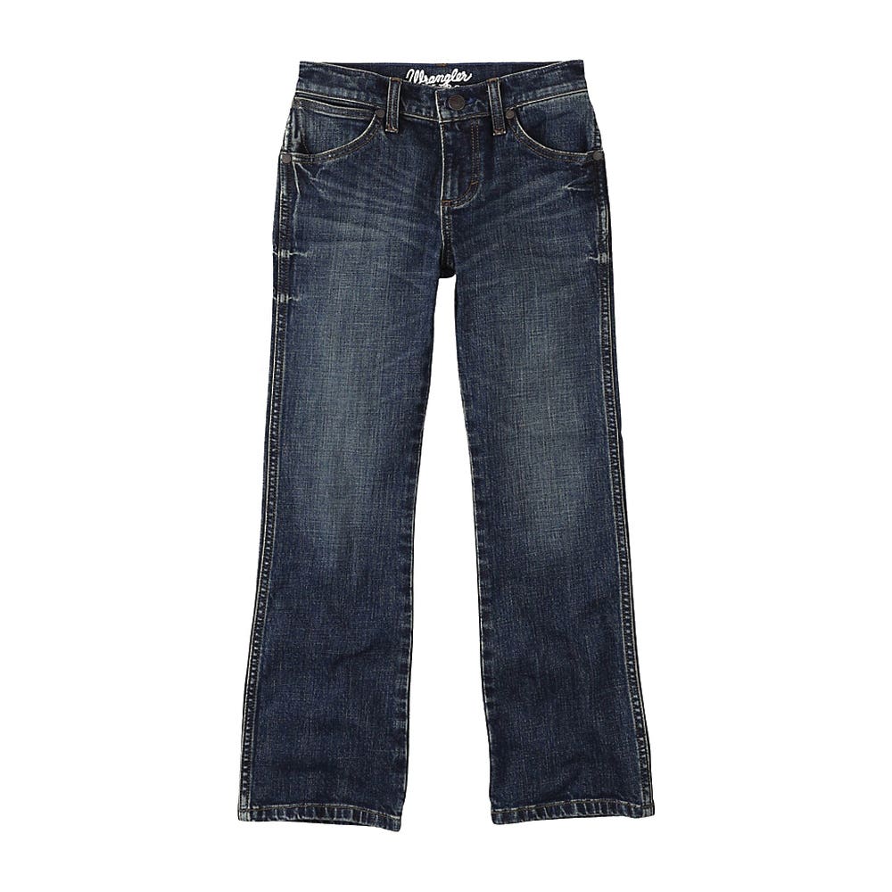 Wrangler 112336145T-16R Jeans, Boy's, 16, Layton, Bootcut, Regular