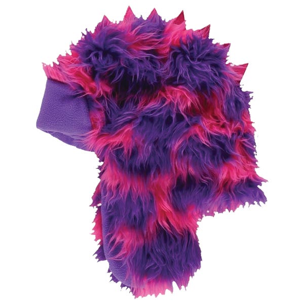 LazyOne Kid's and Adult Critter Cap, Monster, L, Faux Fur, Pink/Purple
